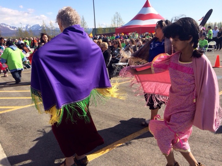 The Mount Susitna Singers performed several traditional songs and danced to rousing applause at a ribbon-cutting ceremony for the Special Olympics Alaska Sports, Health & Wellness Center in May 2014.