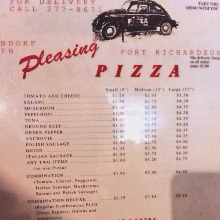 This is the original menu for Jamico's Pizzaria, which has been in business on Mountain View Drive for more than 50 years. It's had many owners over the years, and the current ones are considering expanding the menu to include Mexican fare.